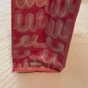Lilly Pulitzer Pink Glossy Tote Bag with Swirl Design